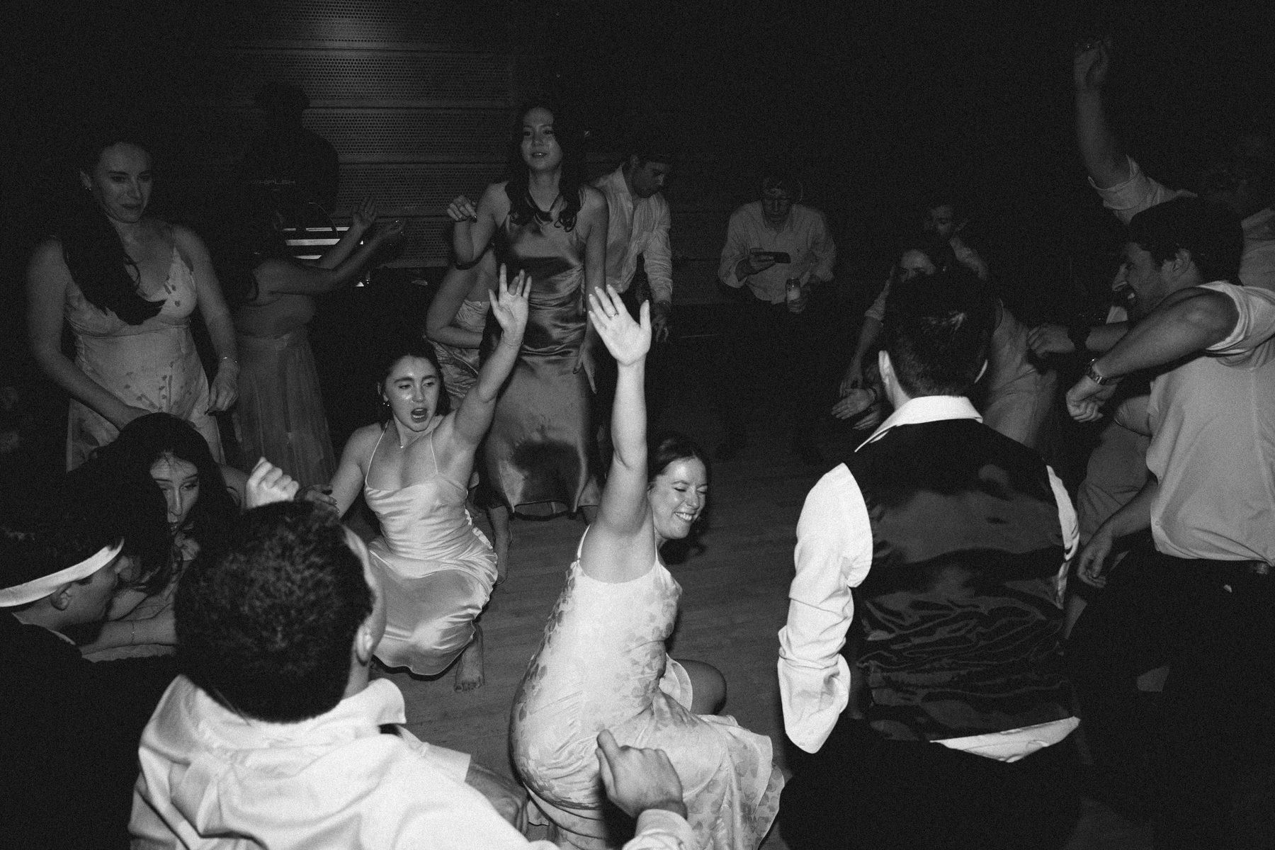 The girls on the floor at peak hour