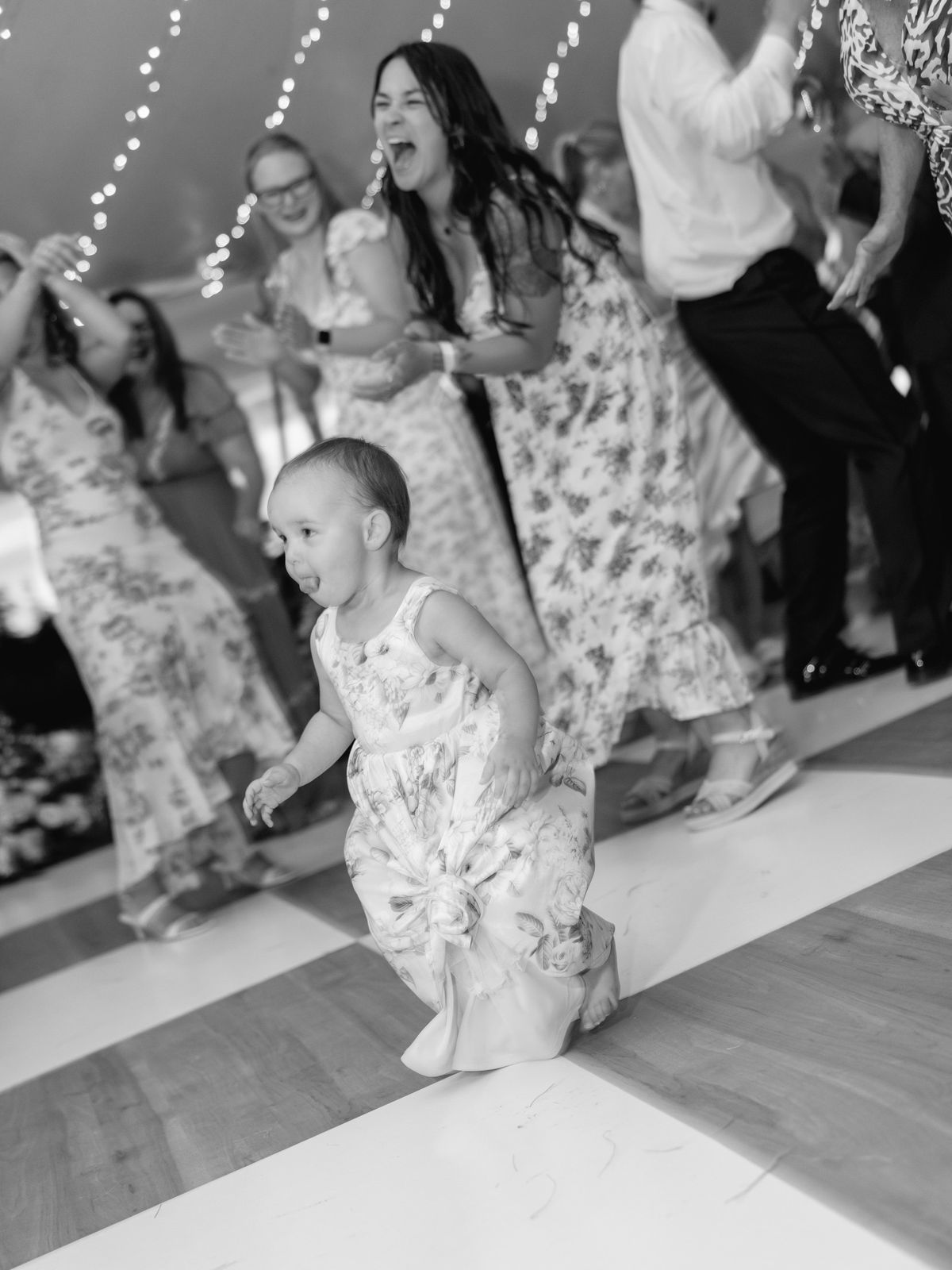 A toddler owning the dance floor