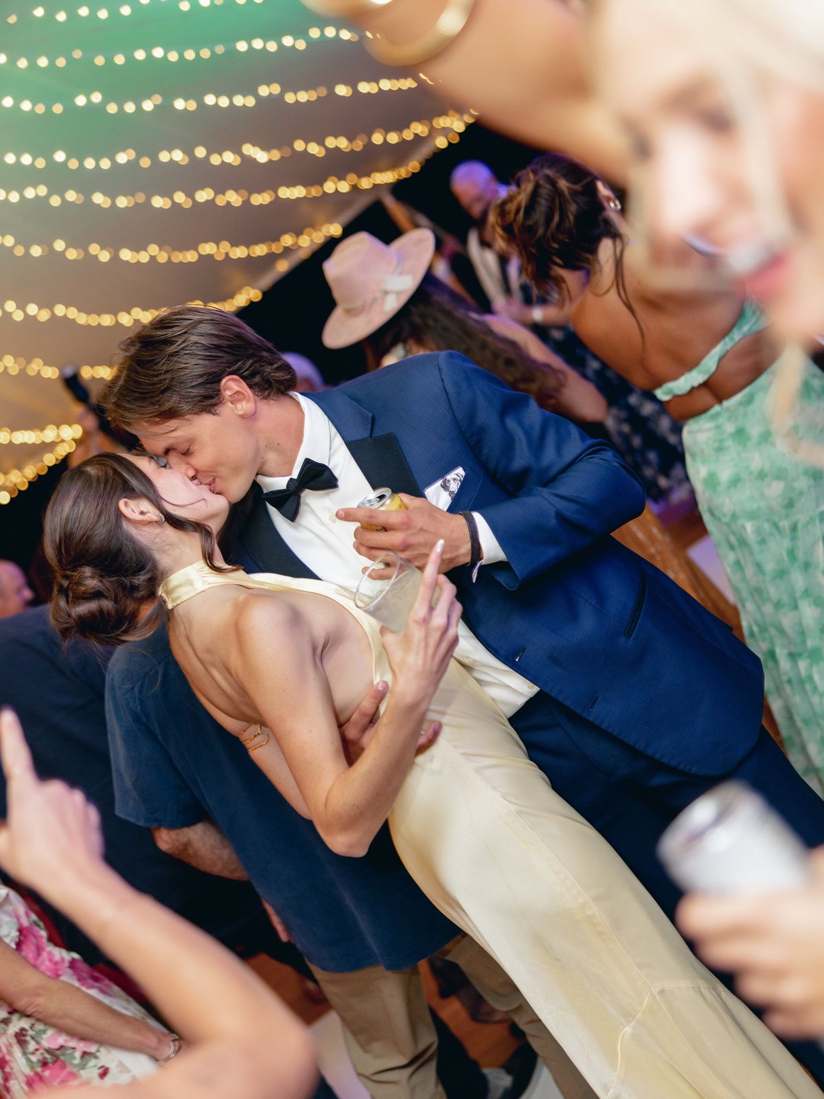 A kiss on the dance floor