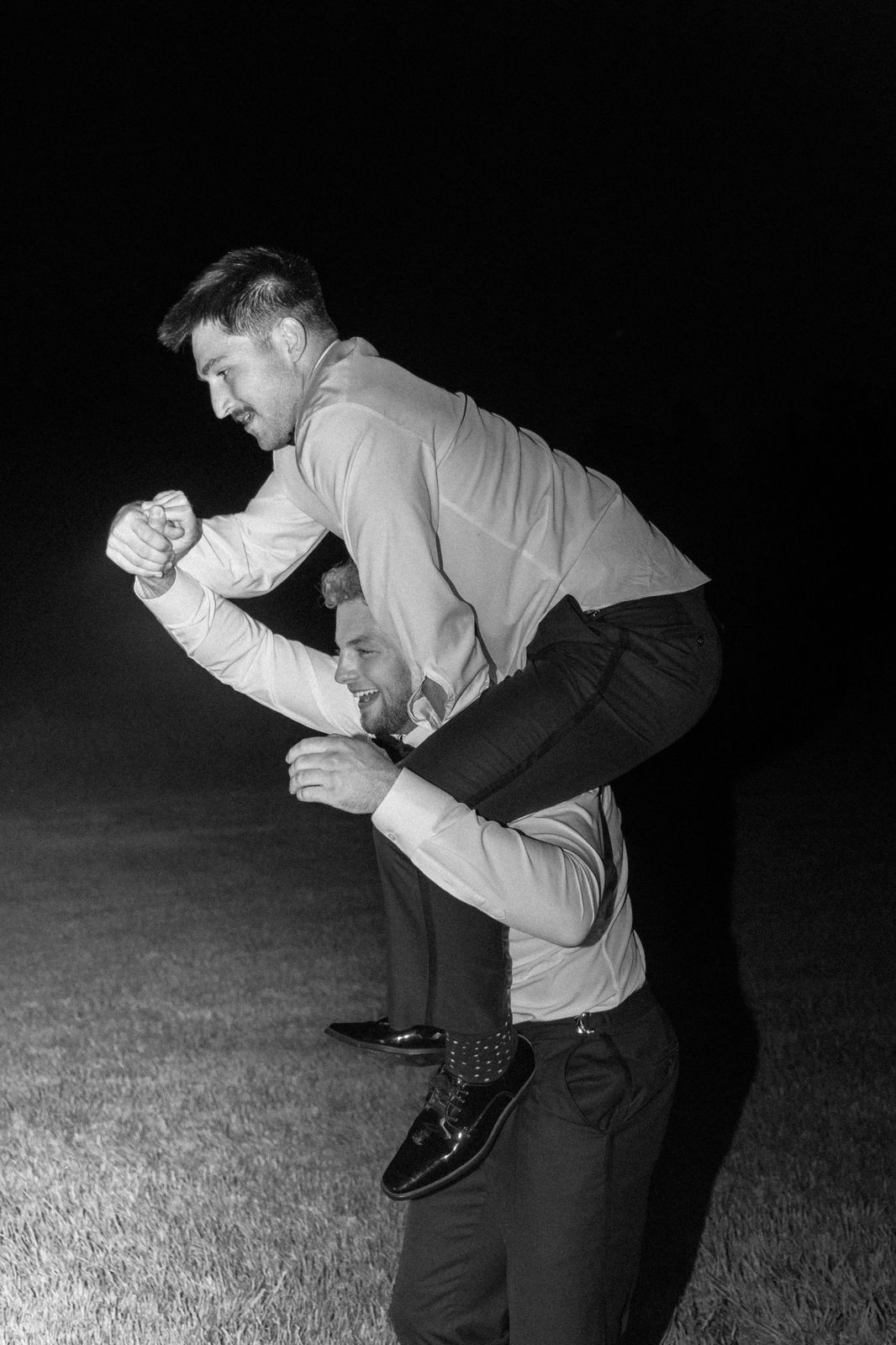 Piggyback run into the night
