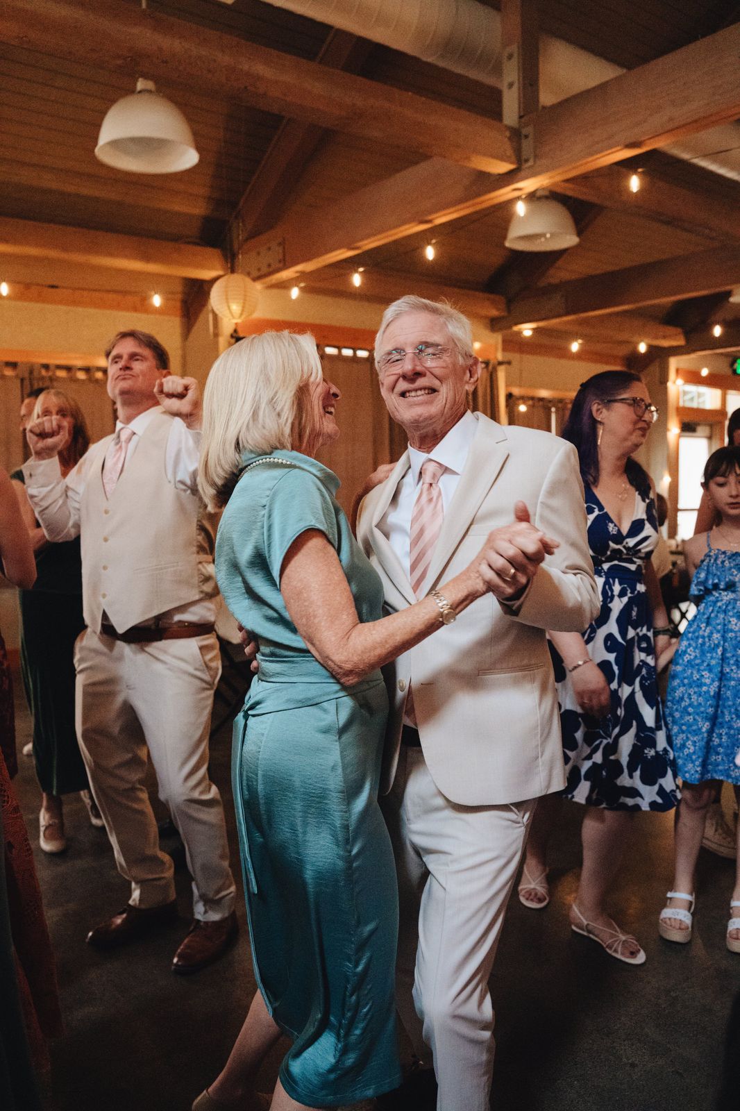 Older couple tearing up the floor