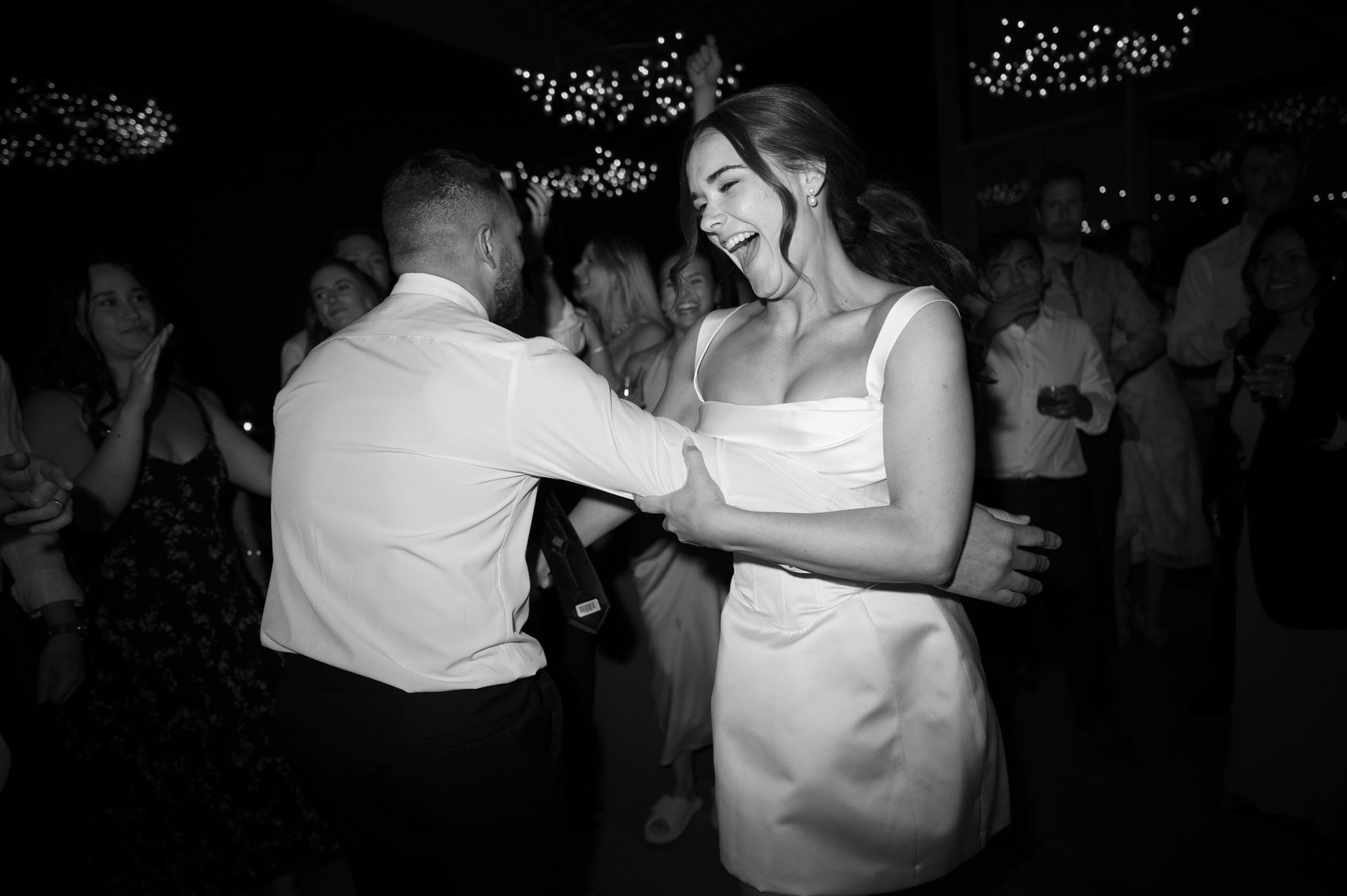 Bride and groom owning the dance floor