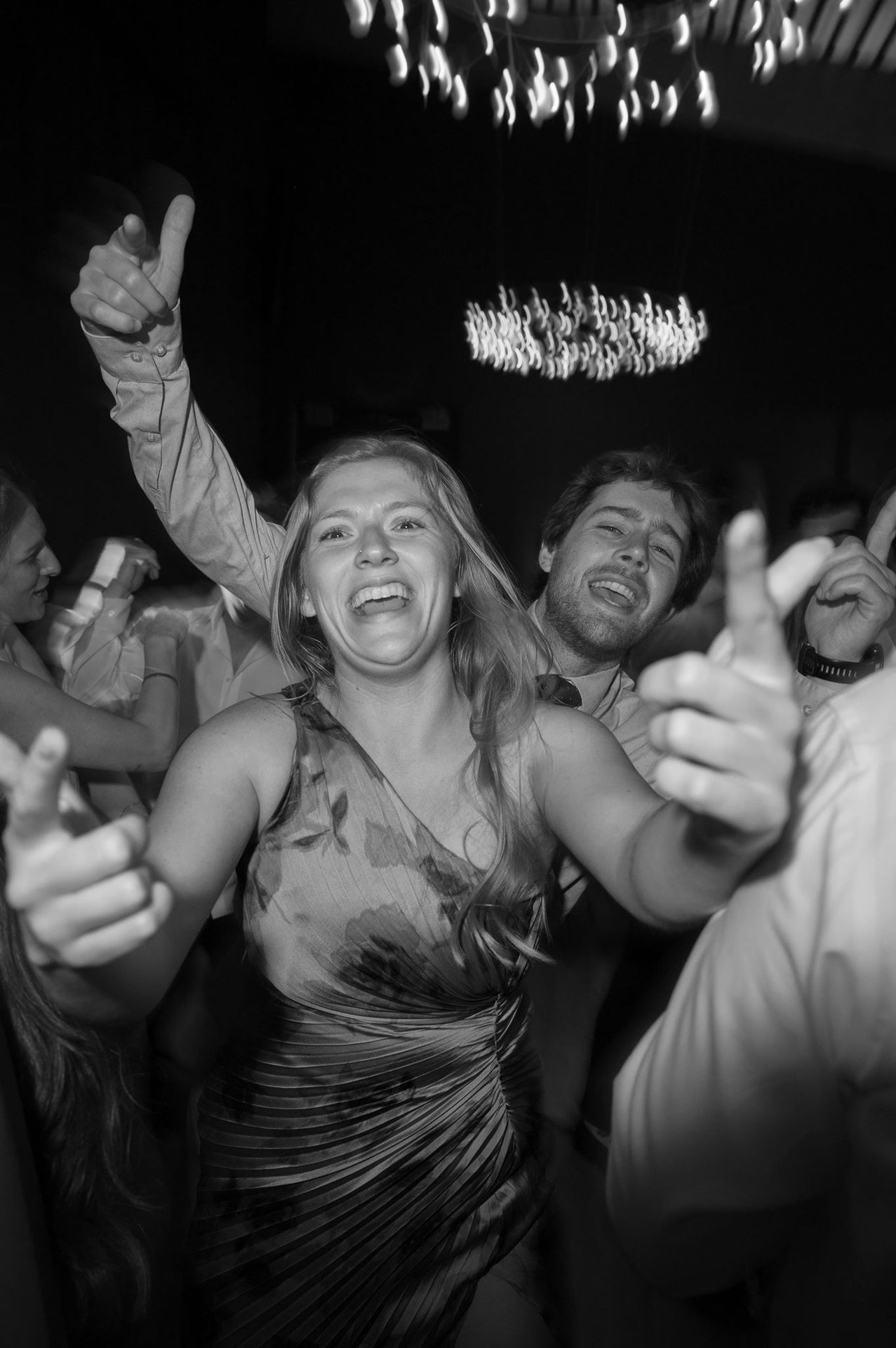 Guest locked in, pointing at the camera