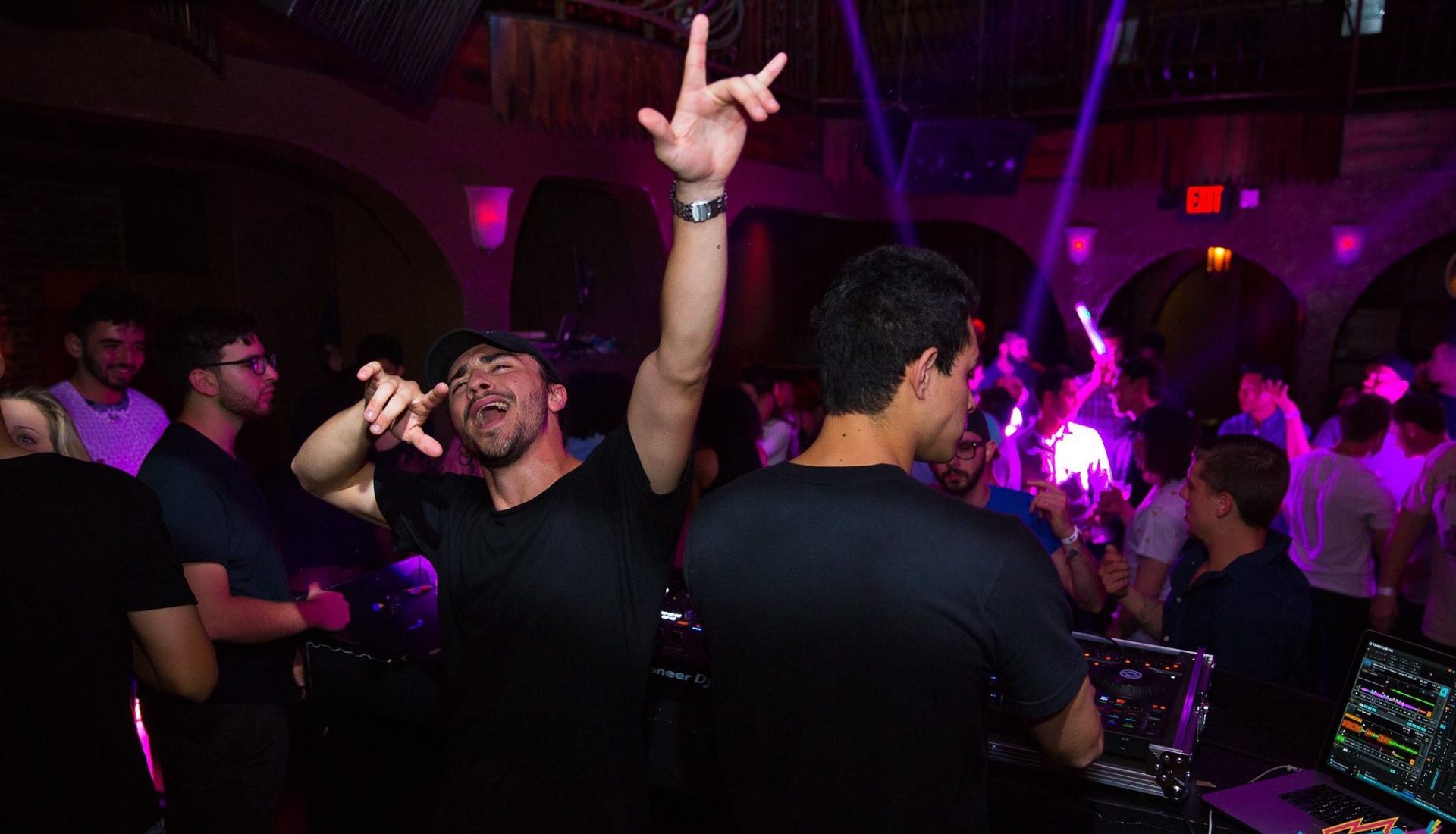 WHIPLSH hyping a packed dance floor